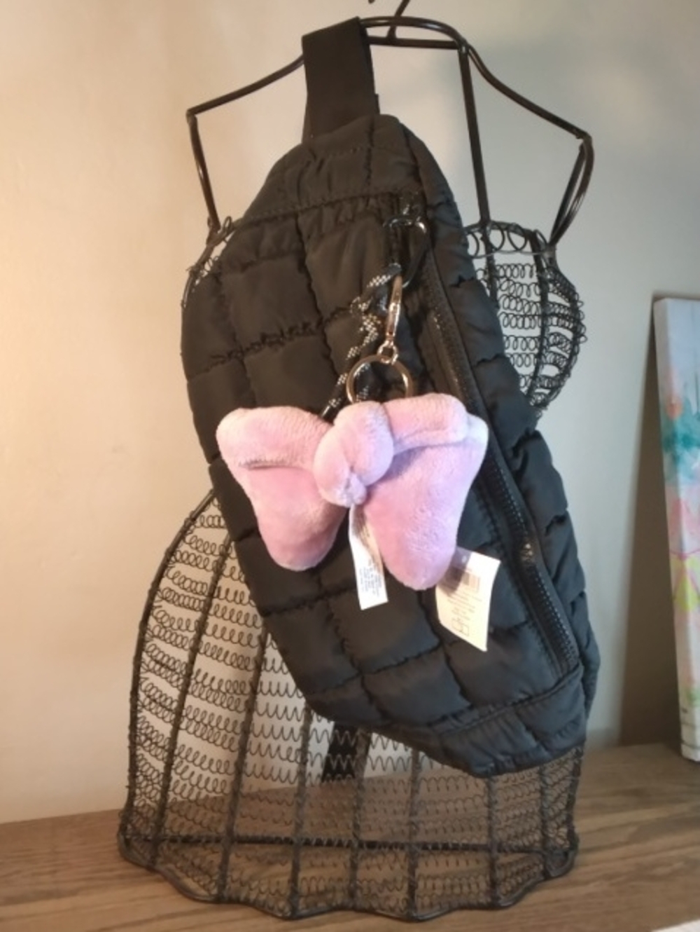 Black Quilted Fanny Pack